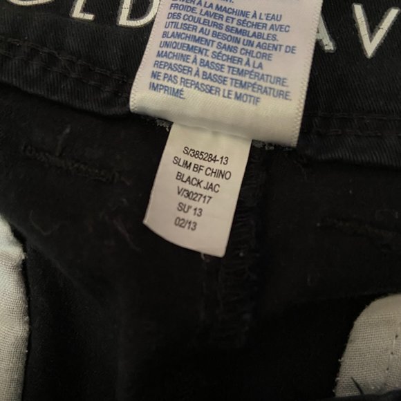 Old Navy Women's Black Slim Boyfriend Chino Pants Size 10 Regular - Picture 7 of 10